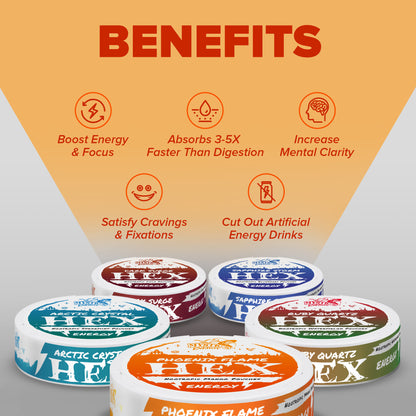 HEX Nootropic Caffeine Energy Pouches