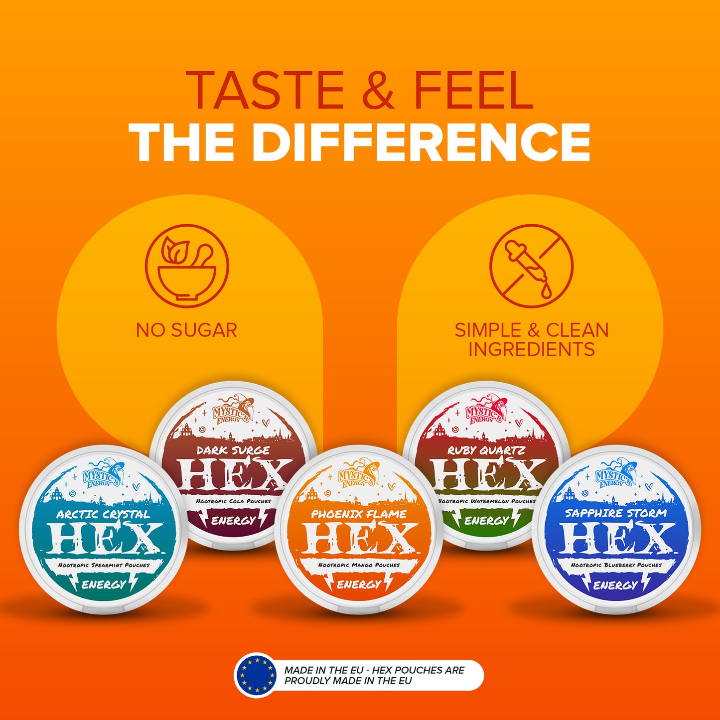 HEX Nootropic Caffeine Energy Pouches