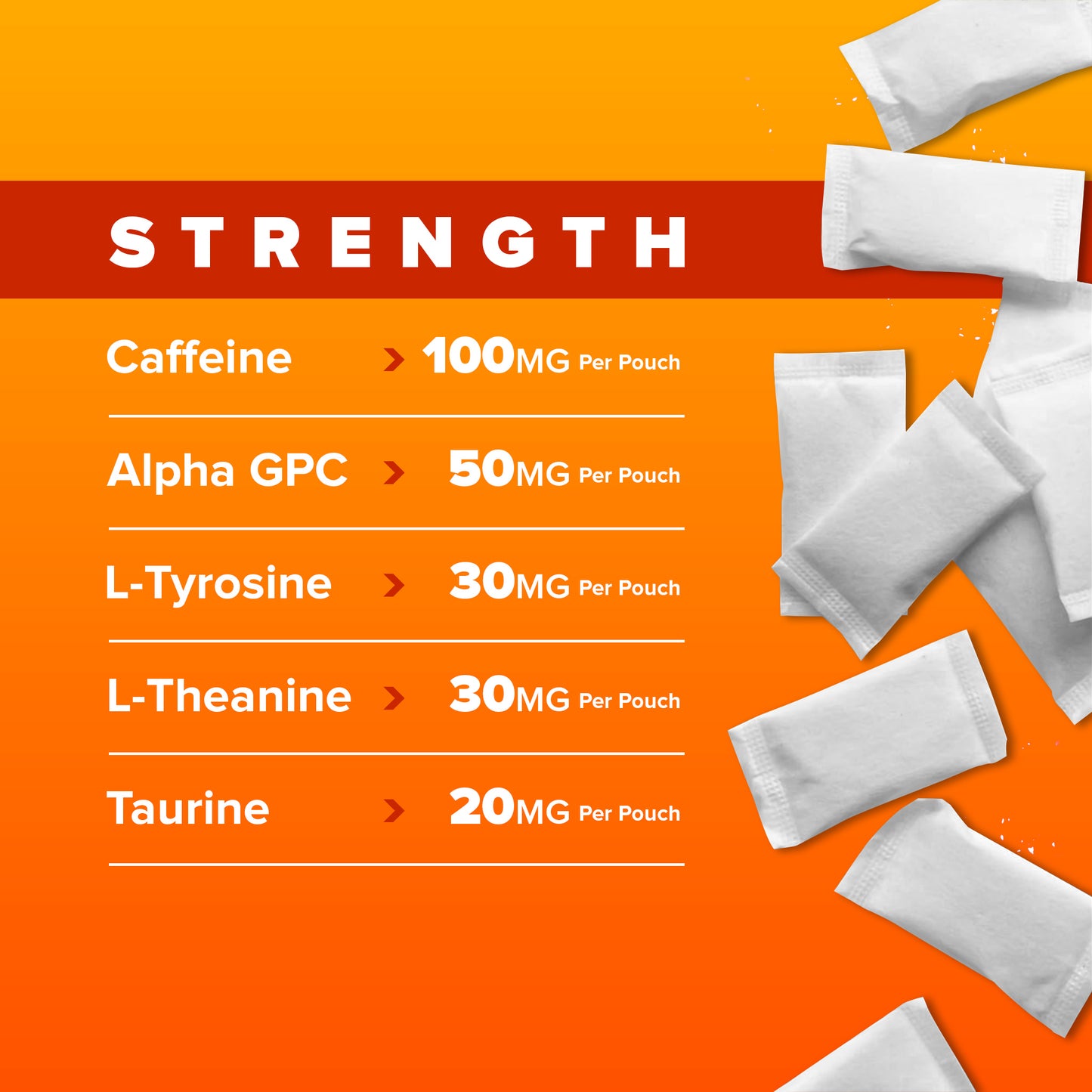 HEX Nootropic Caffeine Energy Pouches