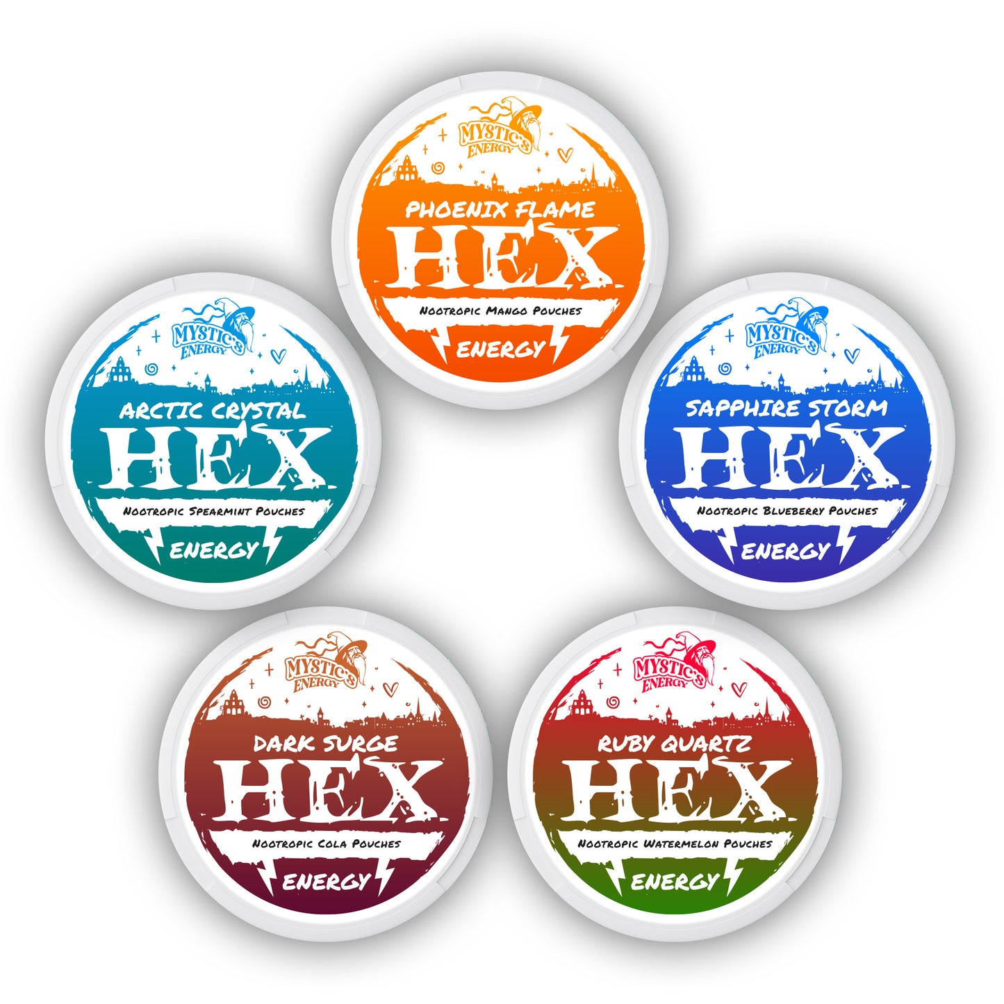 HEX Nootropic Caffeine Energy Pouches