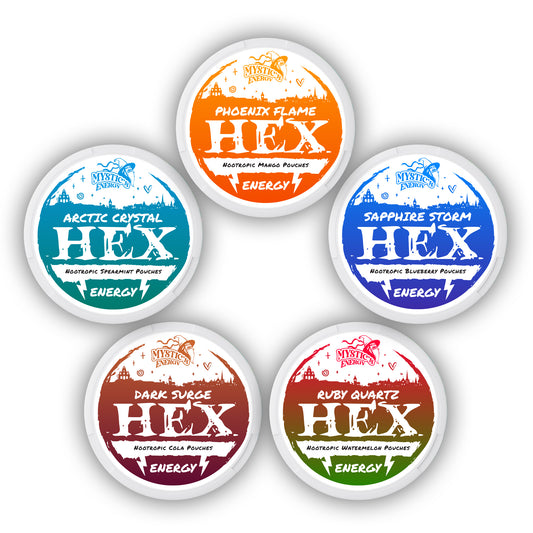 HEX Nootropic Caffeine Energy Pouches